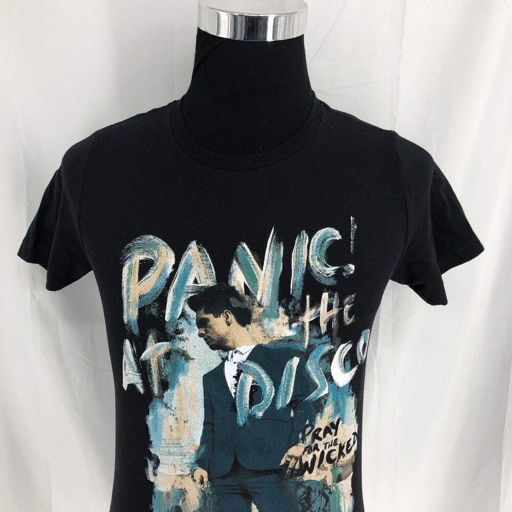 Panic At The Disco Pray For The Wicked Black Graphic Band Tee Shirt Small